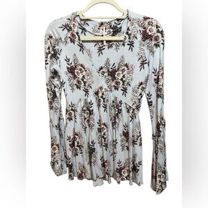 Free People Speak Easy Women's Floral Tunic Top XS